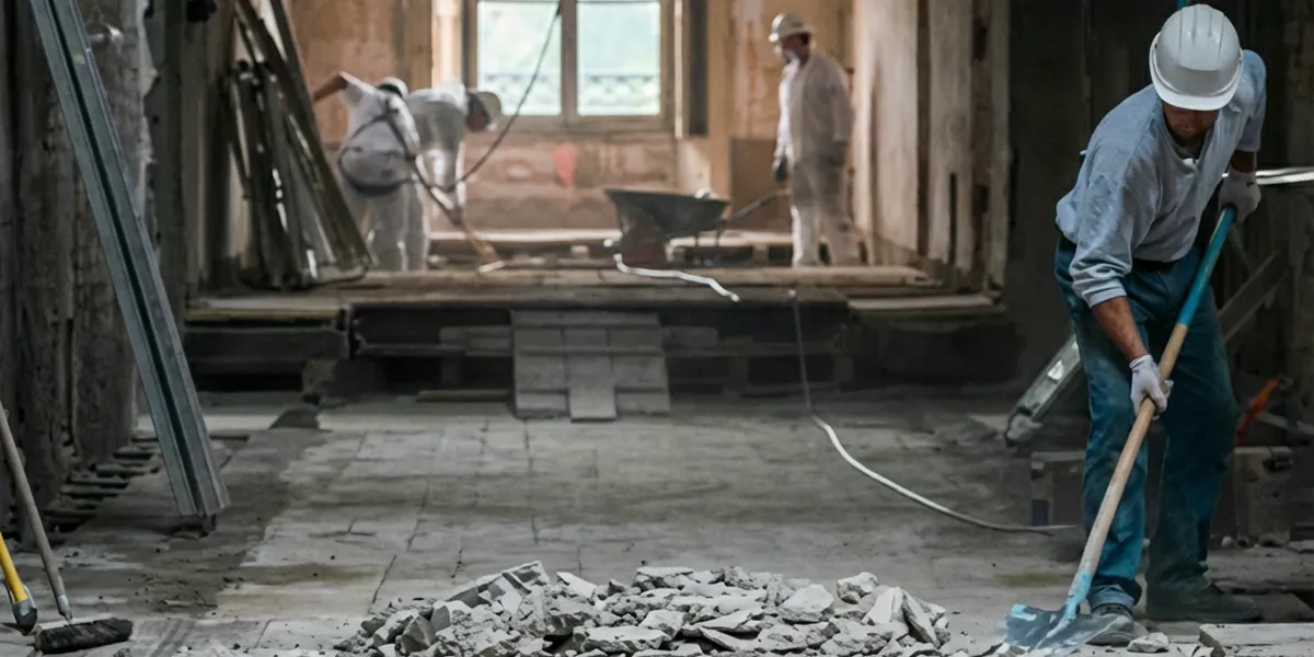 fire damage restoration professionals performing structural cleanup and restoration after a fire in Boulder, CO