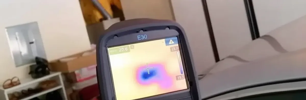 mold inspection using thermal imaging technology to detect moisture and hidden mold in a home in Boulder, CO