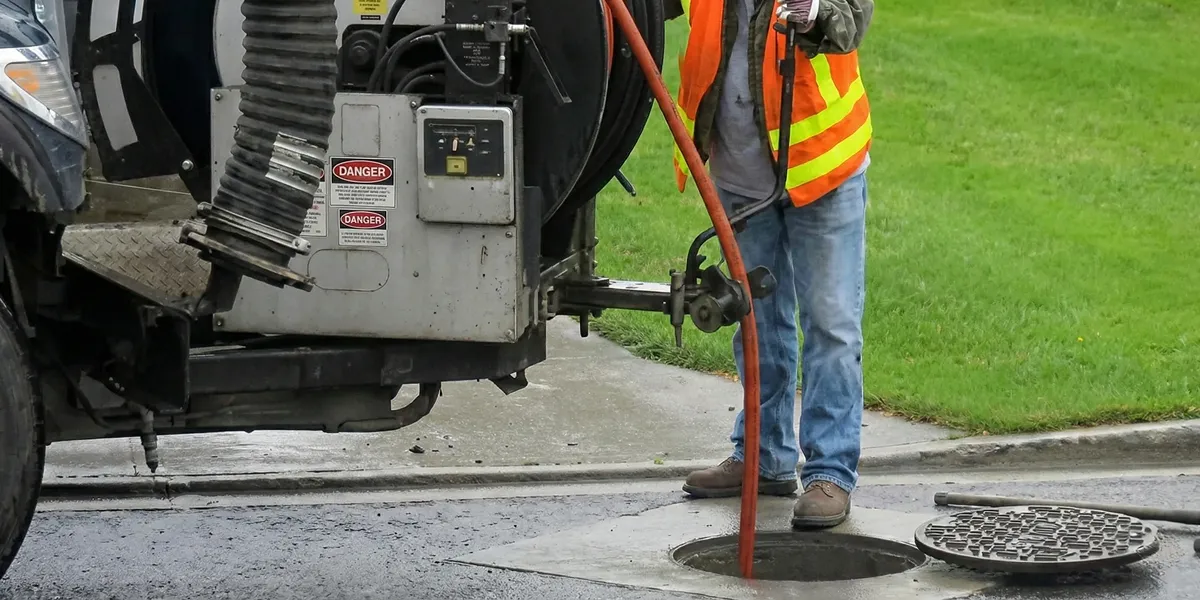 sewage clean up professionals using industrial equipment to remove contaminated wastewater in Boulder, CO